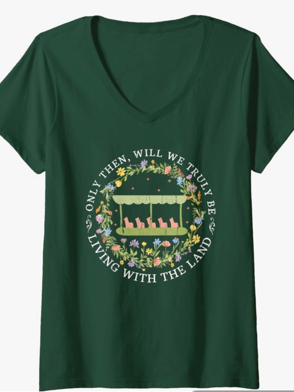 NWOT Living With The Land V Neck Shirt